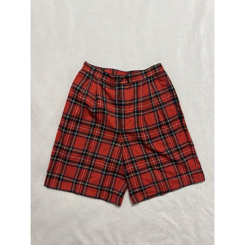 Vintage Fundamental Things Womens Size 12 Shorts Red Plaid